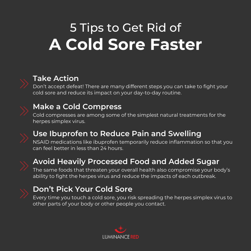 get rid of a cold sore in 24 hours