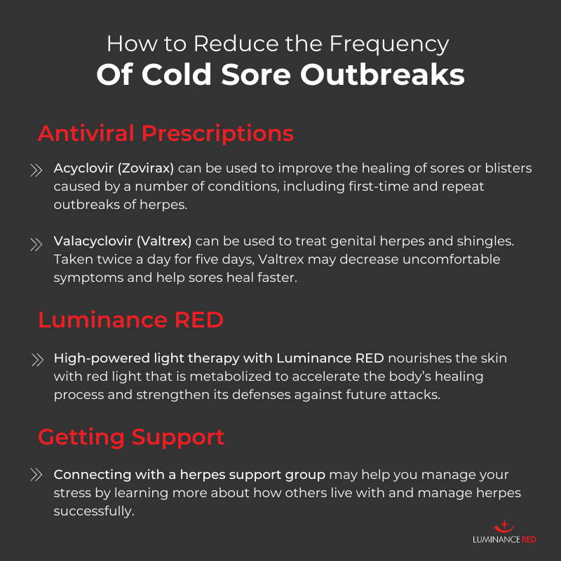 reduce cold sore outbreak frequency