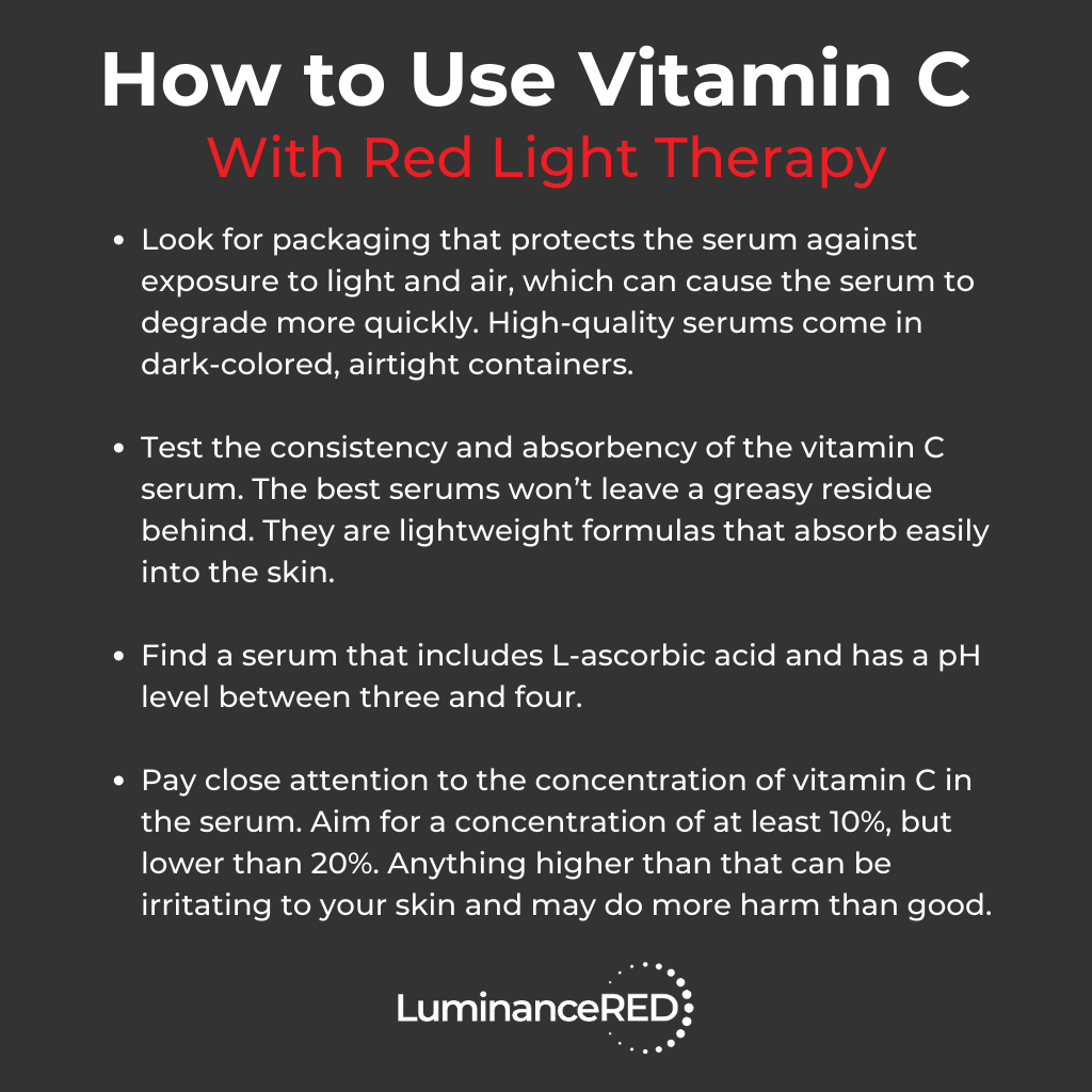 Infographic: Should You Use Vitamin C Serum With Light Therapy?